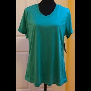 ♦️Athletic Works Green V-Neck Tee | Sz L/G (12-14) | NWT